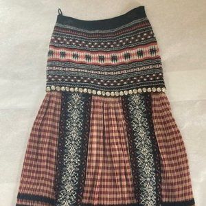 Jean Paul Gaultier Silk/Mohair Knit / Pleated Skirt